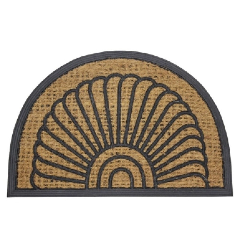 Alba Half Moon Tuffscrape Coir Doormat